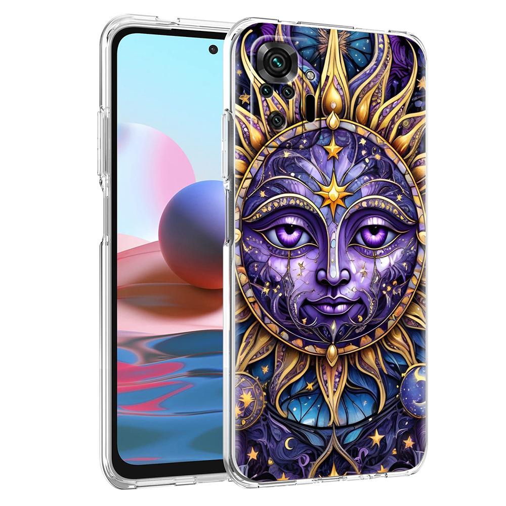 

Moon Sun Transparent Phone Case for Redmi 13C 12C 10C Note 13 12 11 11T K40 Gaming Plus Pro 4G 5G Soft Cover Shell Fundas Capas Note 13 4G