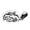 Kokopelli Crescent Moon Pendant 925 Silver P0770 [Cenote] [Silver Accessory]