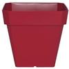 Pot de fleurs carré - RIVIERA - Soleilla - Plastique - 49 x 49 x H 50 cm - 65 L - Rouge