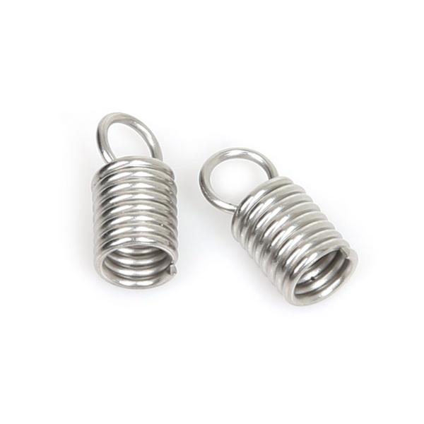 50 Stück Seile Schnur Quetsch-Endkappen Schnallen-Spitzen 2mm 3mm 4mm Halsketten Armband Verbinder Verschluss