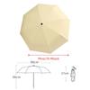 Solid Color Sunscreen Umbrella Wooden Handle Folding Sun Umbrella Rain Umbrella  Outdoor