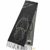 Pristine HERMES Scarf Tête à tête equestre Horse fringe Charcoal gray Used