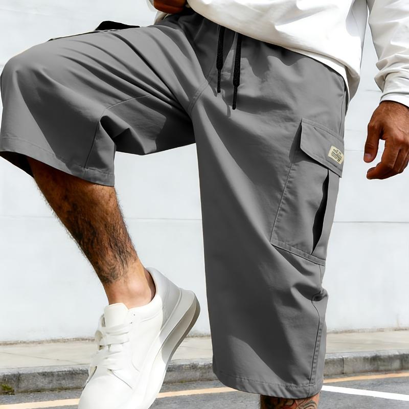 Large Size Summer Thin Quick Drying Beach Pants Casual 7-point Shorts