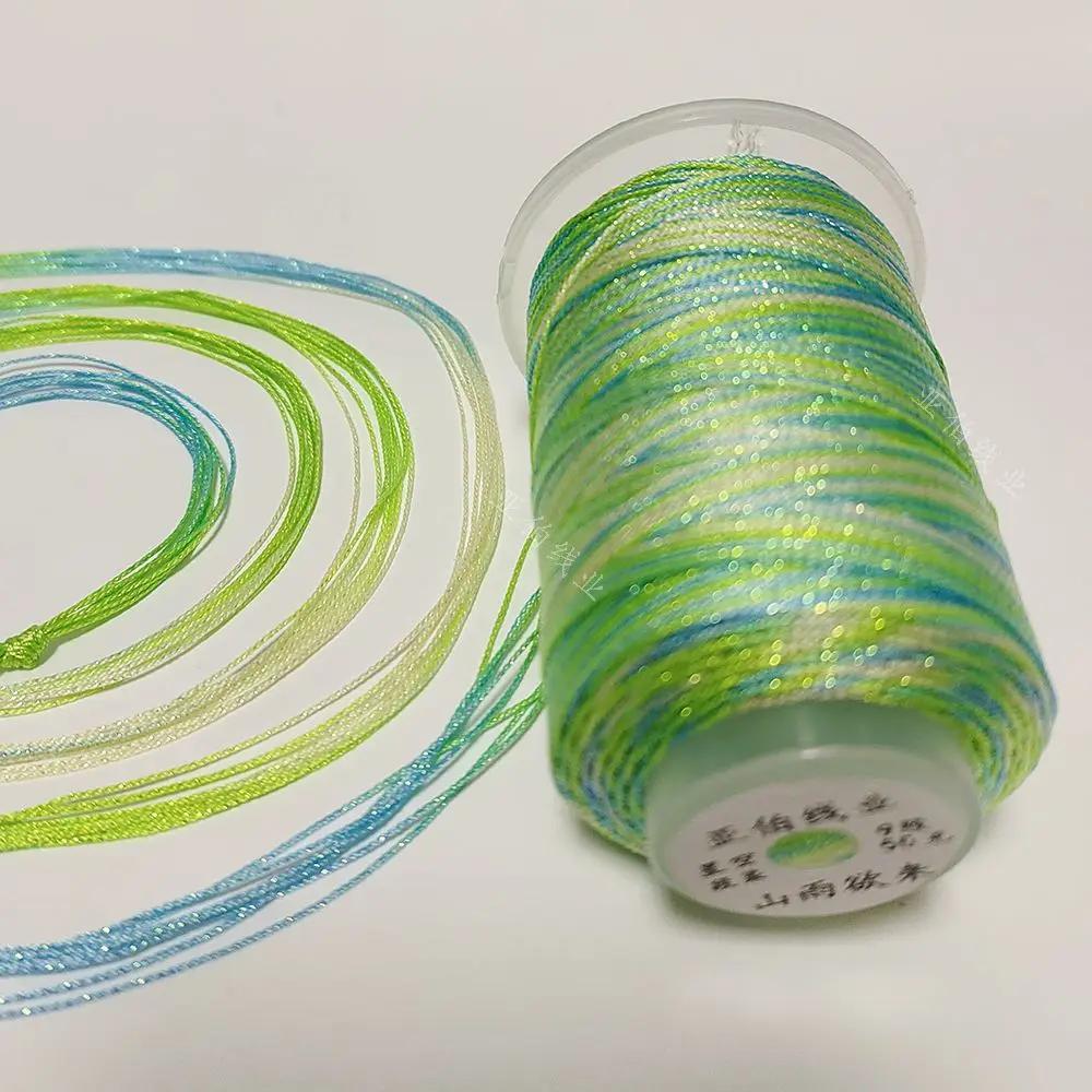 180 Meter/0,6 mm Regenbogenfarbenes Nähgarn, Farbverlauf Baumwollfaden für Armband, geflochtener Faden, Schmuckherstellung, Handarbeit