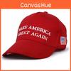 Election Classic Red Cotton Baseball Cap With Embroidered Lettering For Adults