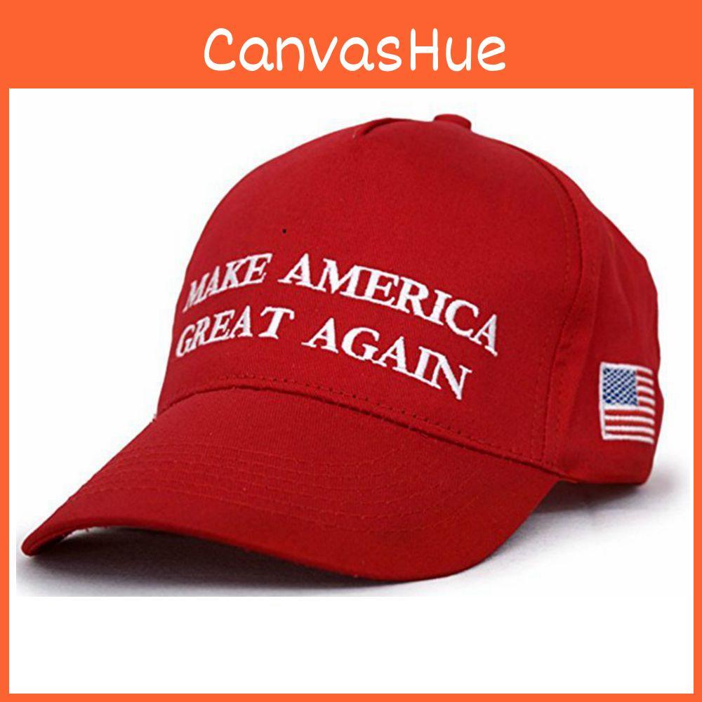 Election Classic Red Cotton Baseball Cap With Embroidered Lettering For Adults