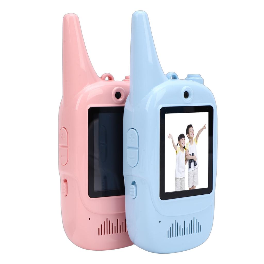 Kids Video Intercom Rechargeable Long Distance 2 Way Radio with Screen and Voice Changer for Family Games Outdoor