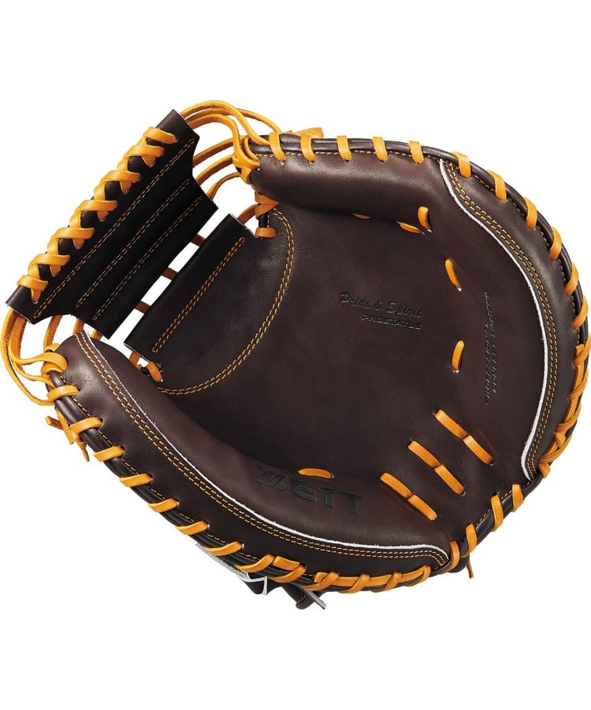 ZETT Pro Status Soft Baseball B Made in BRCB30960G Catcher's Mitt, Brown/Oak (3736), Japan,