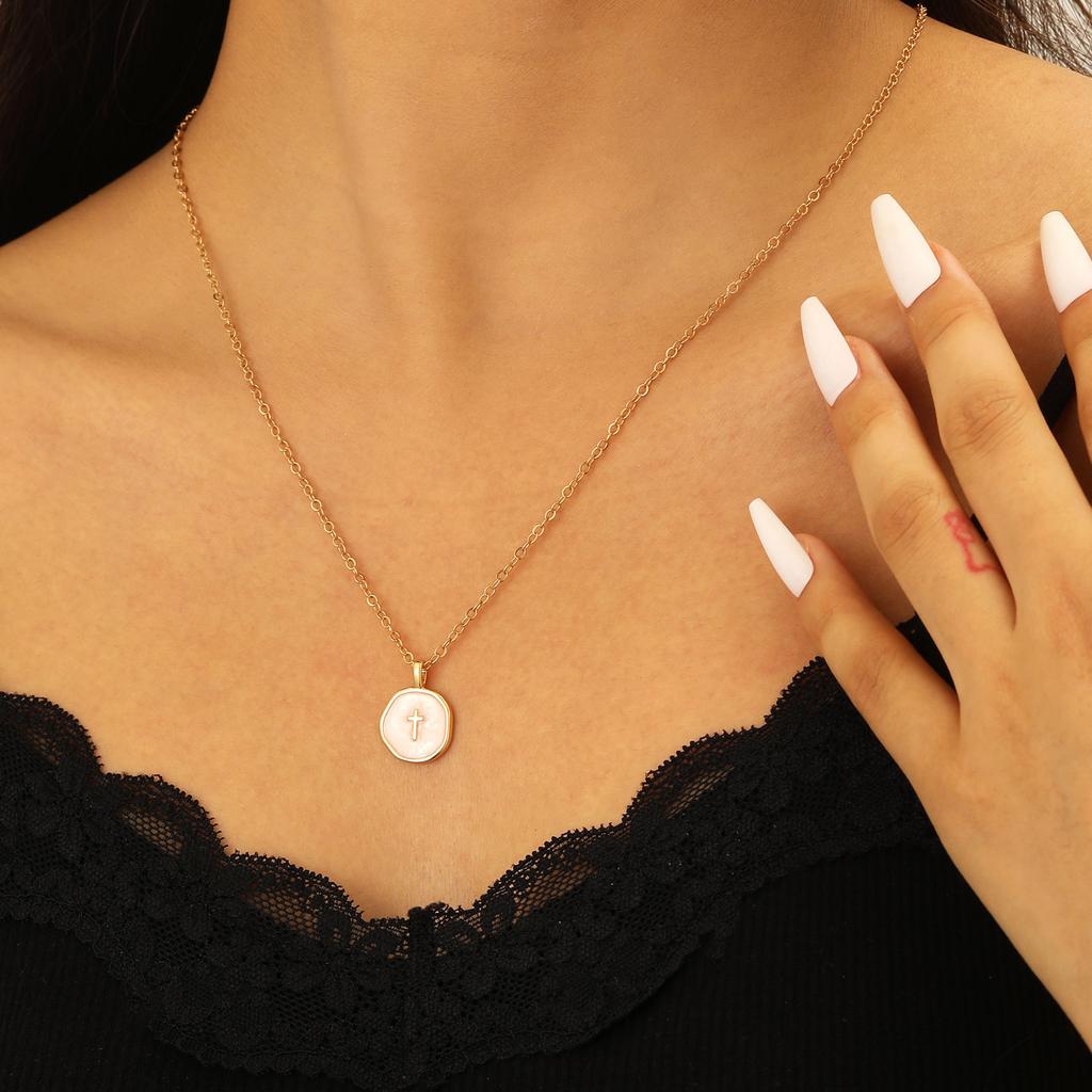 Minimalist Geometric Oval Cross Star Moon Heart Open Enamel Ring Fashion Women Finger Band
