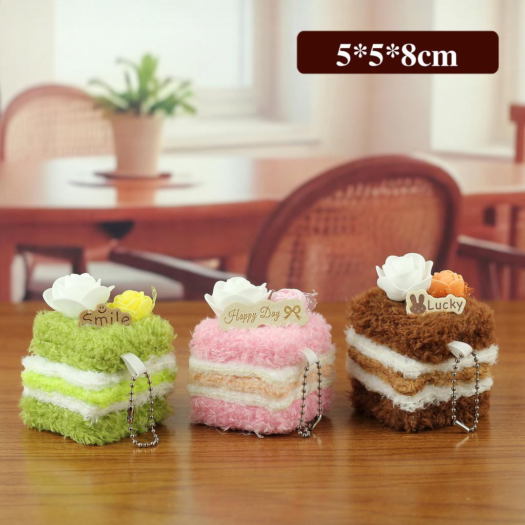 Plush Cake Pendant Keychain With Pp Cotton Filling For Kids And Adults