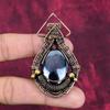 Shungite Gemstone Pendant Handmade Designer Pendant Copper Wire Wrapped Jewelry