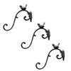 European Vintage Cast Iron Bird Hook Distressed Finish for Garden Patio Outdoor Wall Decor