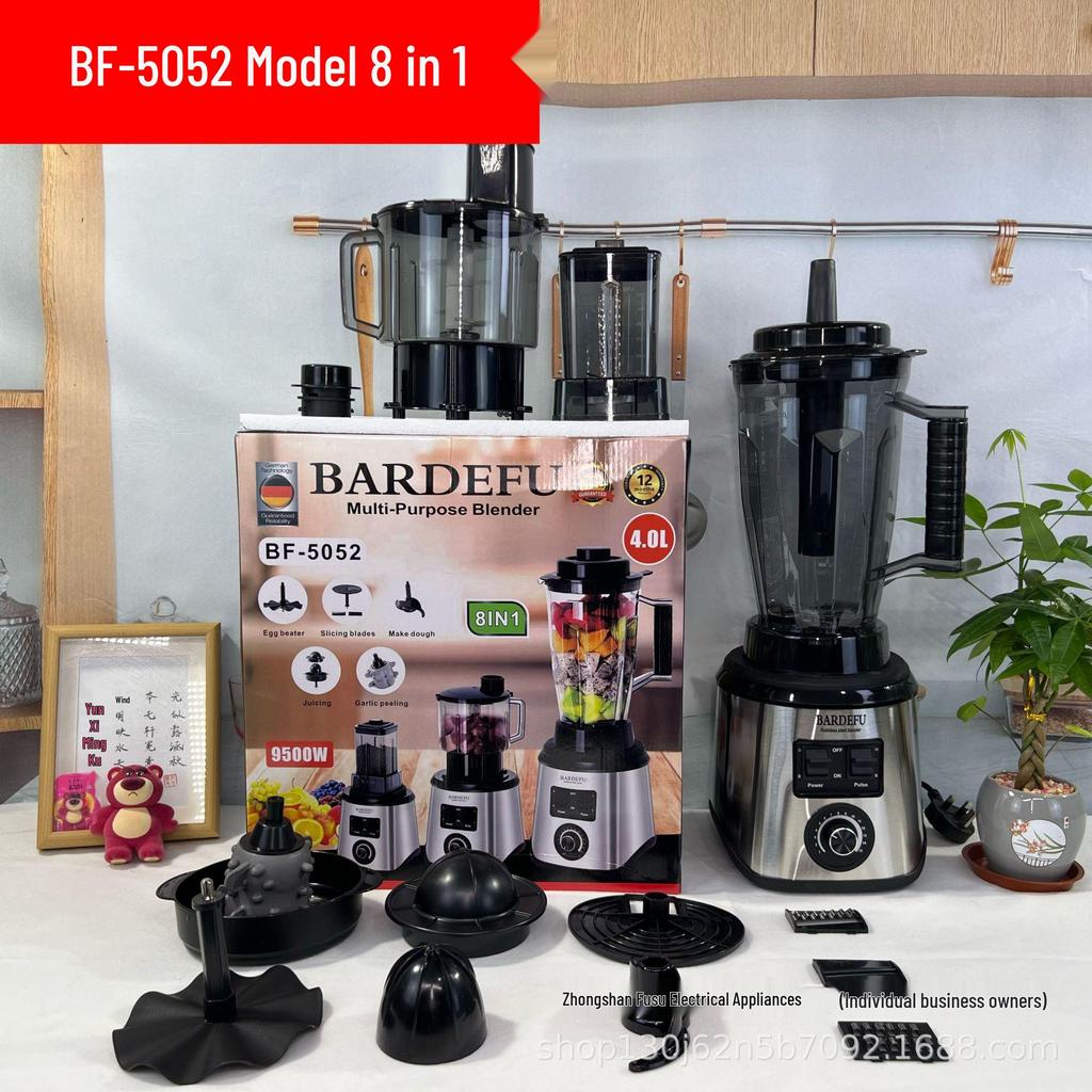 4L 8-in-1 Commercial Stainless Steel Juicer and High-Power Blender with Pulp Separator