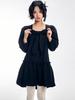 ADOREBELLE Ribbon Tie Dress - Black