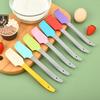 2Pcs Silicone Spatula Set, Heat Resistant Rubber Scraper for Baking, Non Stick Mixing Spoon for Batter Jam Cream, Kitchen Utensil