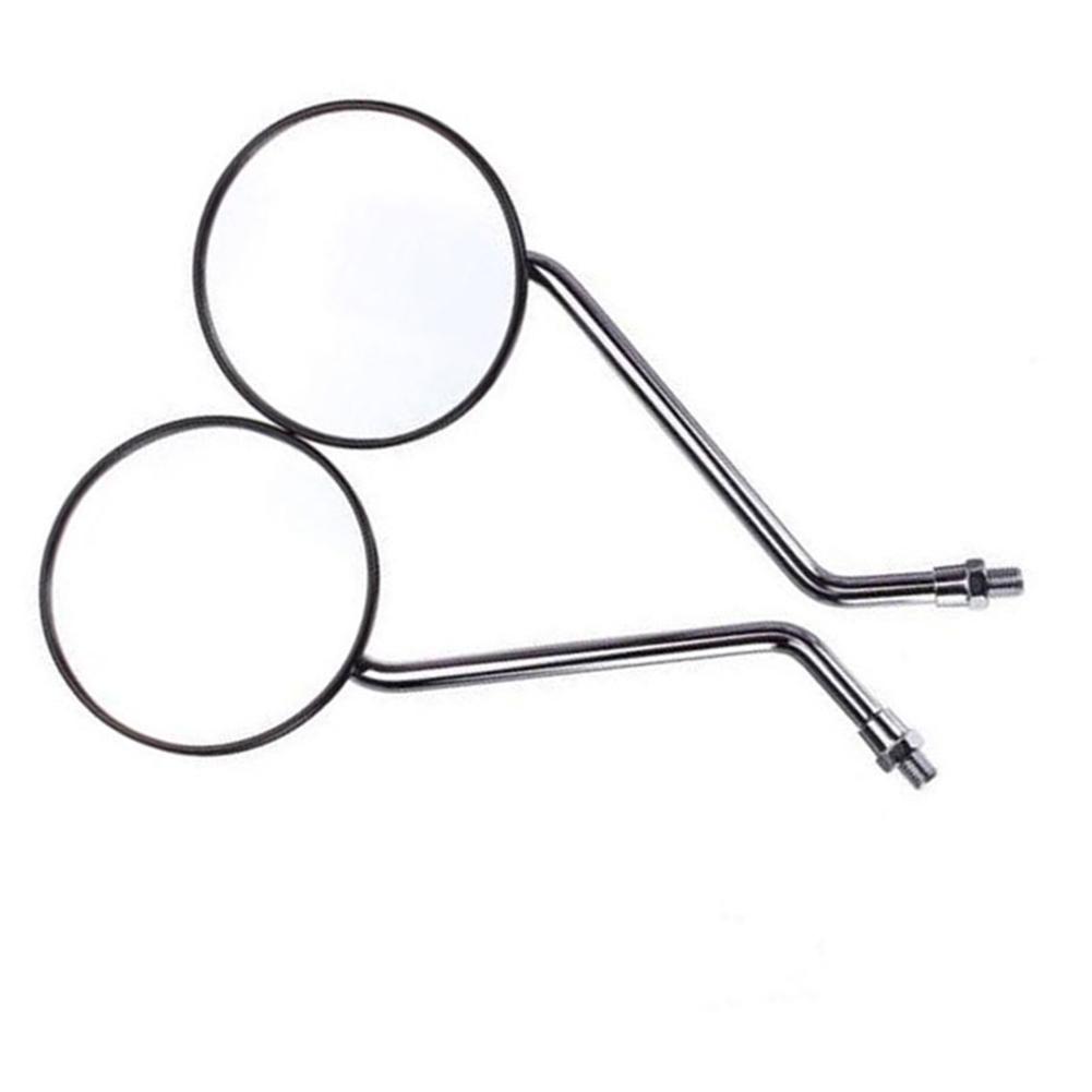 Kolip 1 Pair Motorcycle Rearview Mirror 8mm 10mm, Round Reversing Side Mirror Rotatable Modified Accessories