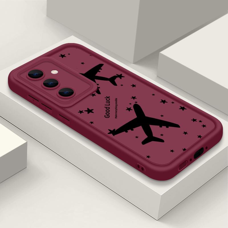 Pentru Samsung S25 Ultra S24 FE S23 S22 A56 A36 A55 A16 A15 A35 Carcase Coajă Imprimeu Avion Silicon Moale Protecție Obiectiv Rezistent la Șocuri TPU Mat Husă Telefon