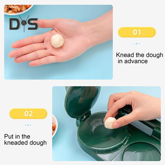 Dumpling Maker Non Slip Splash Proof Handle Concave Design BPA Free Labor Saving Plastic Manual Press Pierogi Mold Kitchen Tool