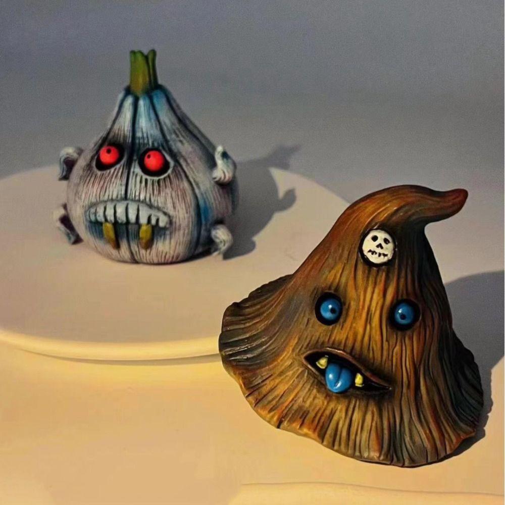 

Funny Halloween Ghost Figurine Resin Small Sculpture Blue Eyed Ghost Statue Home