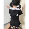 Y2k Kawaii Süße T-Shirts Damen Japanischer Stil Harajuku Patchwork Design Katzenaufdruck Locker T-Shirts Tops Soft Girl Sommer 2026
