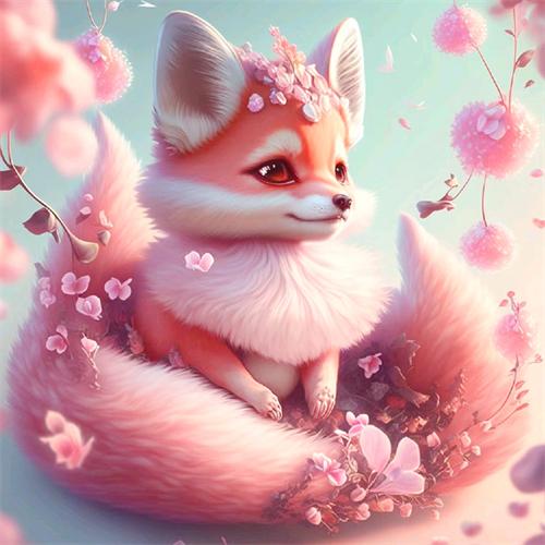 Diamant-Malerei voller Bohrer Fuchs Cartoon Home Decor Stickerei Mosaik Tier Blume Kreuzstich Kristall Wandkunst