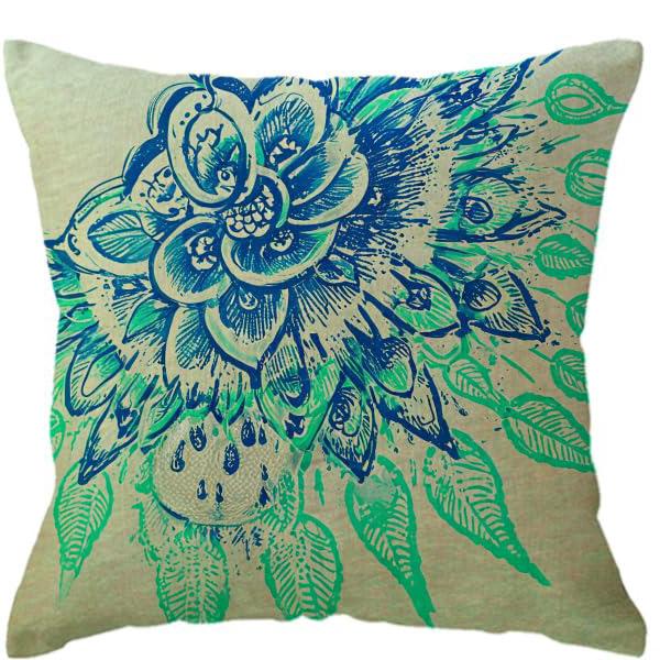 Home Decor Bohemian Style Floral & Mandala Pillow Covers Pattern Cushion Cover Suitable For Sofa Bedroom Car Pillow Cover