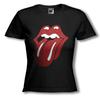 LIPS ROCK - CLASSIC ROCK T-SHIRT -  Ladies Red Sparkle or Flock - Pink Glitter
