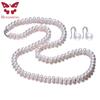 Natural Freshwater Pearl Jewelry Set For Women,Pearl Jewelry Necklace&Earrings,60cm Length,Fashion Jewelry,925 Sterling Silver