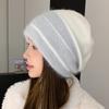 Autumn and Winter Hat Women's Gradual Change of Color Knitted Wool Hat Fashion Versatile Warm Pile Hat
