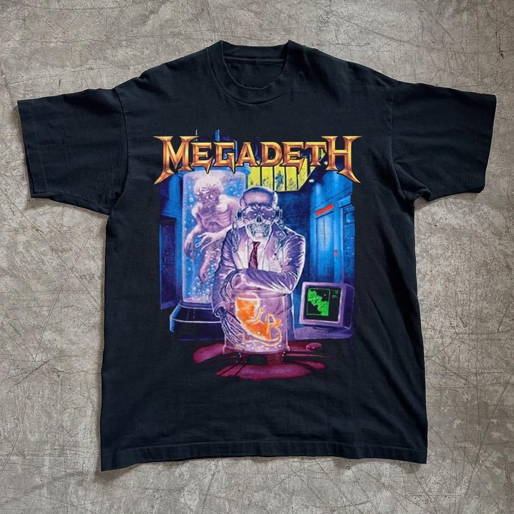 

Vintage Megadeth 1991 Tour T-shirt, Unisex Black Cotton T-shirt, Size S-5XL Unisex T-Shirt XXXXL