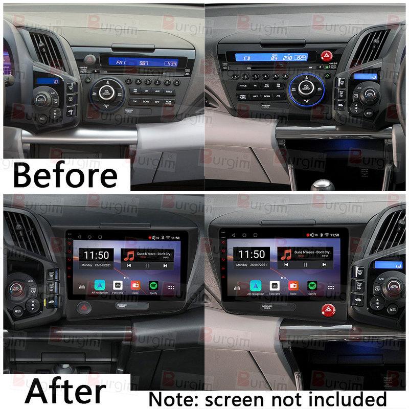 Car Radio Fascia Frame For Honda CR-Z 1 CRZ 2010-2016 9 Inch 2DIN Stereo Panel Wire Harness Connector Power Cord Cable Adapter
