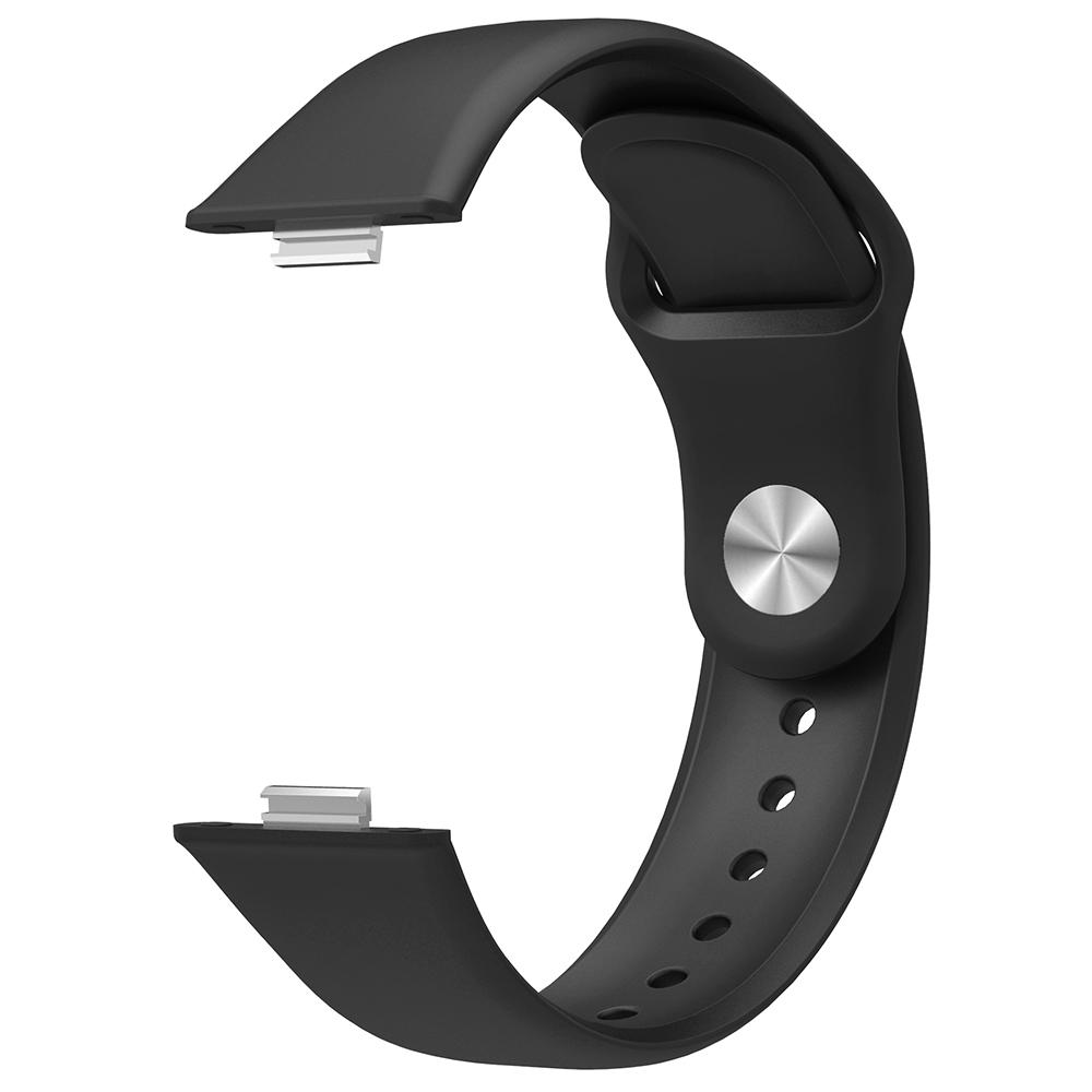 

For Huawei Watch Fit 3 Replacement Strap Silicone Watch Band with Silver Buckle Green