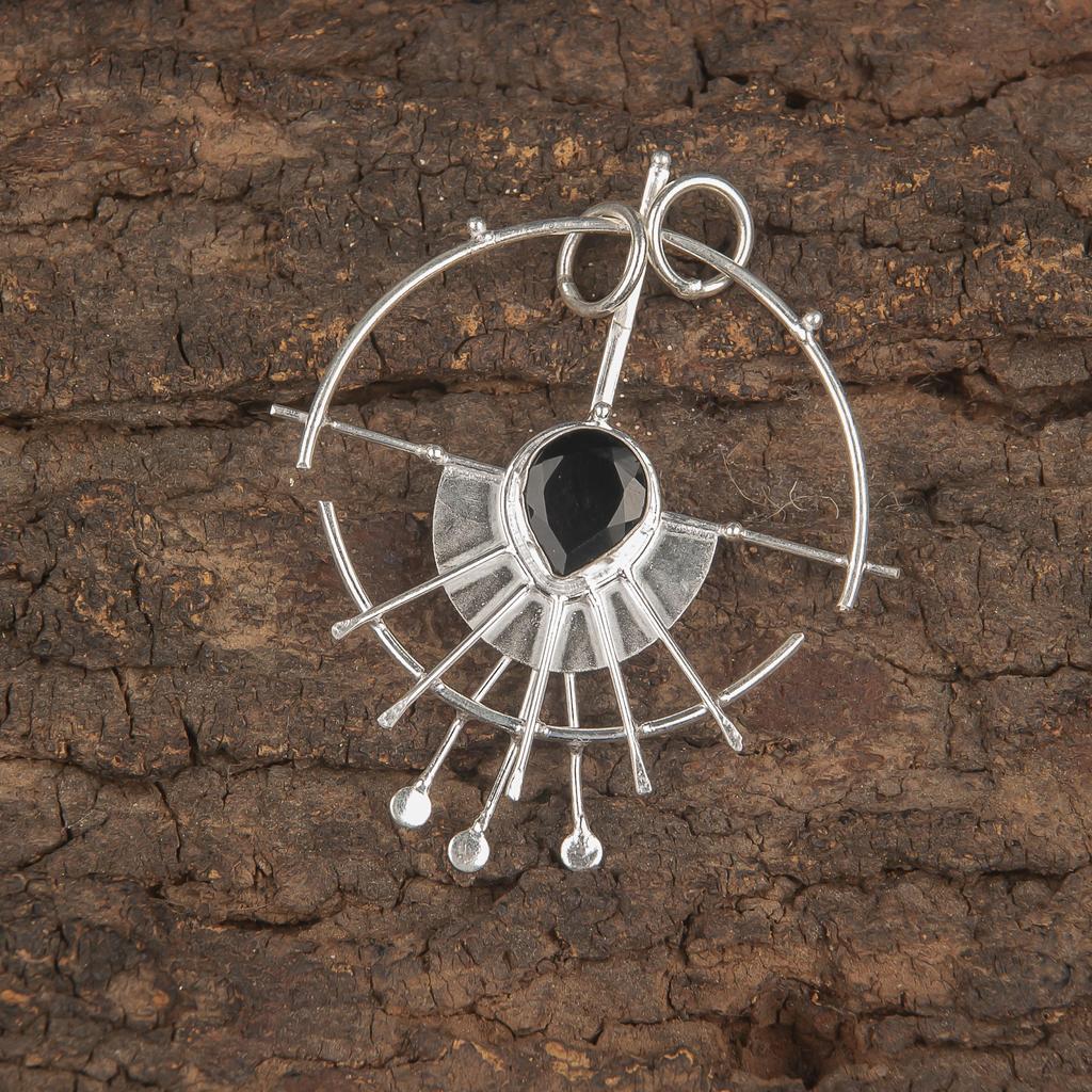 Black Onyx Jewelry, 925 Solid Sterling Silver Pendant Handmade Gemstone Jewelry, Gifts For Wife Brand New Pendant