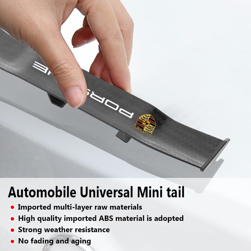Car Rear Spoiler Mini Spoiler Wing Small Tail Emblem Sticker Decoration For Porsche Boxster Cayenne Panamera Macan Cayman 911 918 996 917 991