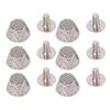 20 Set 10mm Screw Back Rivets Stud Purse Feet Nail Head Studs Metal Flat Buckle Spikes with 6mm Cross Screws for