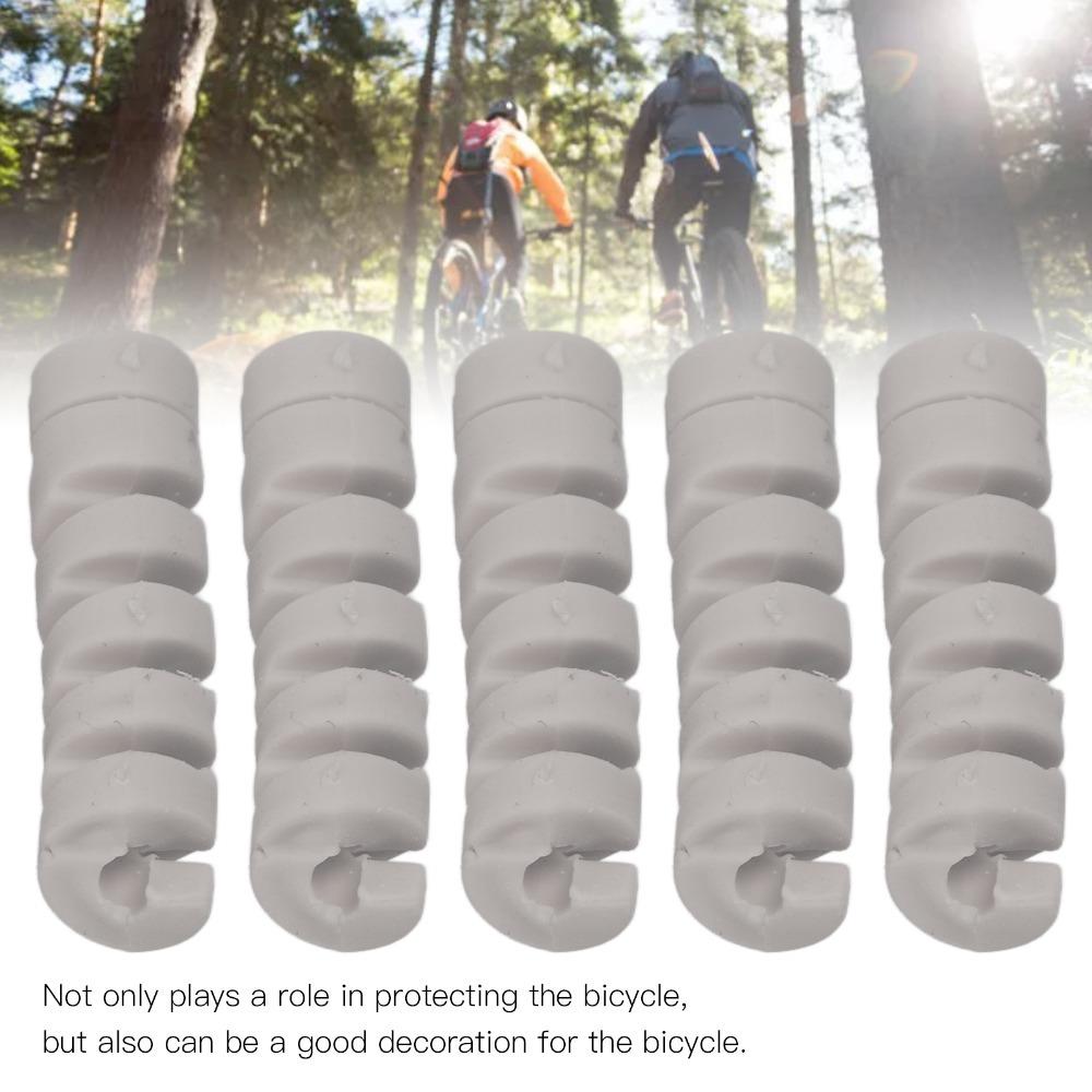 10PCS Anti-Friction Bike Cable Sleeve Spiral Bicycle Brake Line Pipe Guard  Road Bike