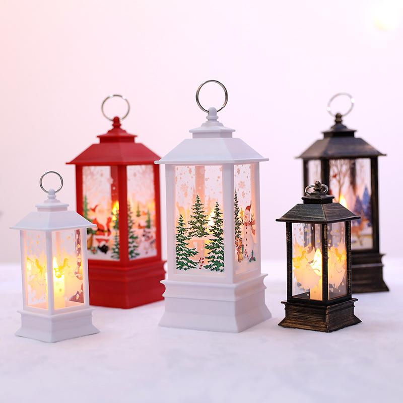 

Christmas Outdoor Lights Decoration Vintage Xmas Candle with LED Flame Lamp Fireless Holiday Hanging