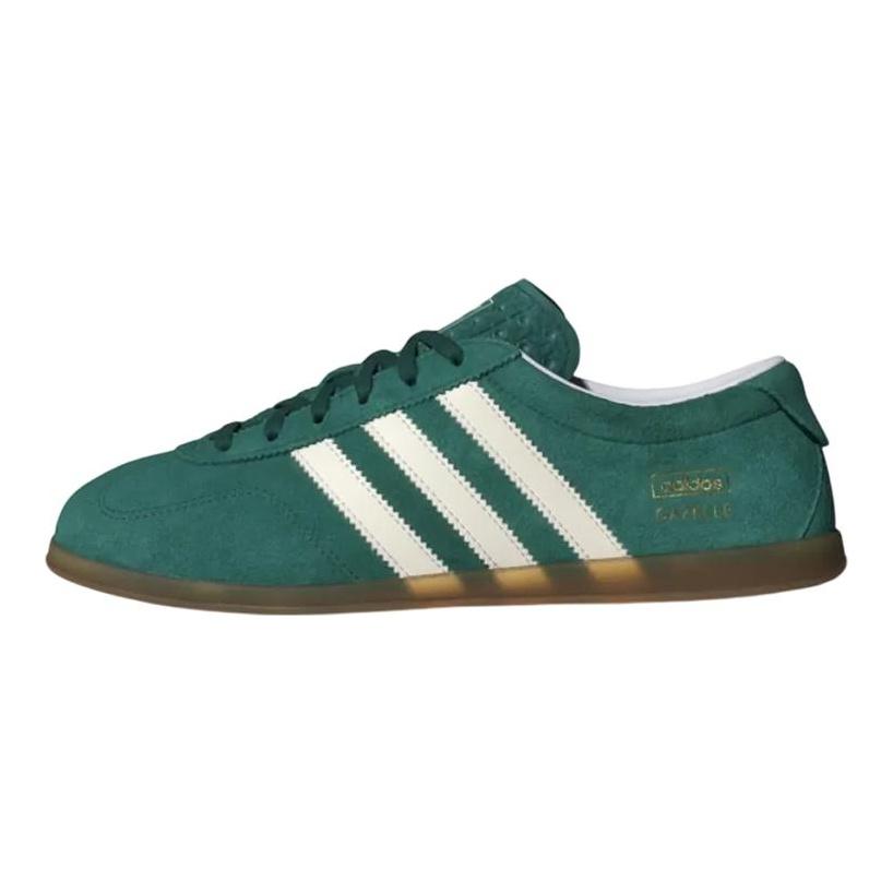 adidas Originals GAZELLE Low Top Skateboard Shoes Unisex Green White JS1310