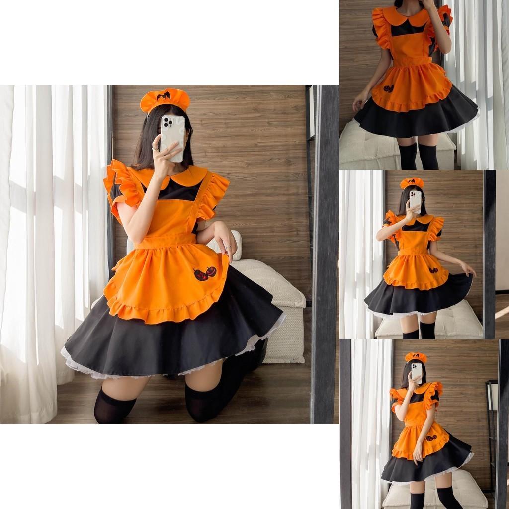 Magic Girl Role Play Dress With Pumpkin Theme For Halloween Party