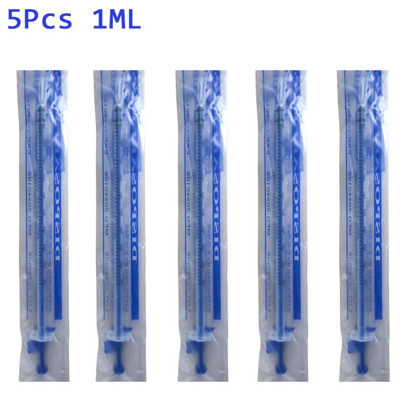 5 10 20 50 100Pcs 1ML Plastic Syringes Cubs Measuring Hydroponic Measuring With OPP Cover Sampler Epoxy Resin Syringe Tool 1ML