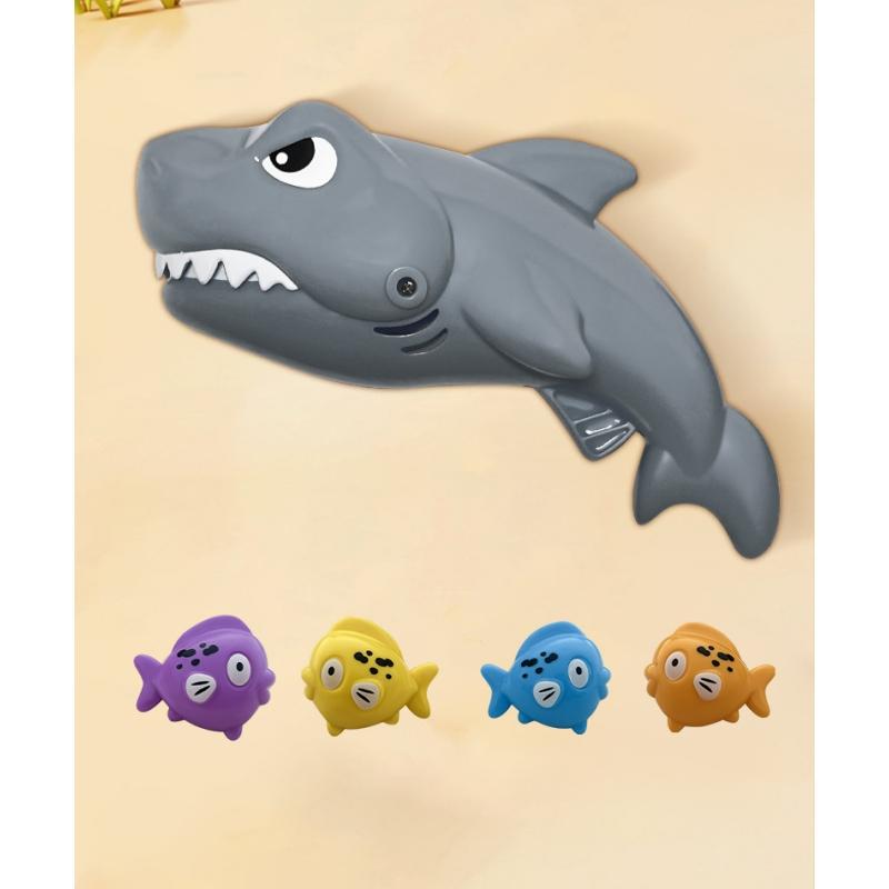 5Pcs Big Shark Eats Small Fish Water Play Toy Interactive Bath Fun Feeding Toys Bath Water Play Set Ideal Gift For Children
