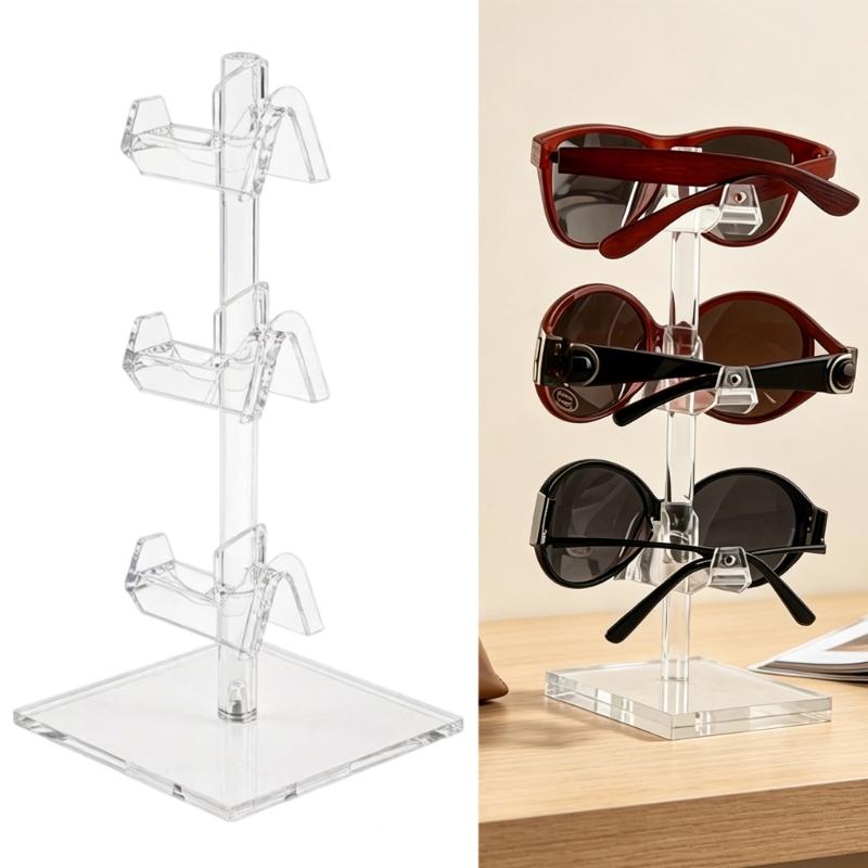 Unique Multilevel Acrylic Eyewear Stand Retail Store Accessories Rack Easy Assemble Acrylic Shelf For Fashionable Glasses Presentation