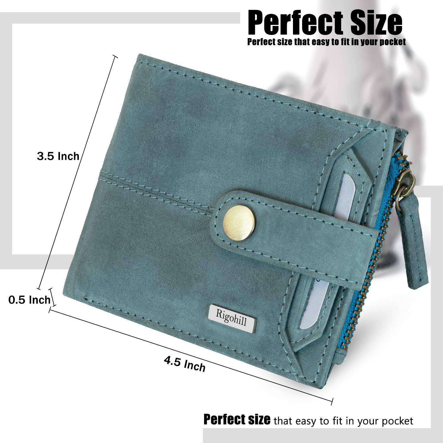 Мужской кожаный кошелек Doger Aqua Zimmer — фото 7