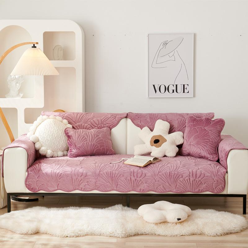 

Универсальная подушка для дивана на все сезоны, подушка для сиденья в гостиную, диванное полотенце из хрустального бархата, чехол для дивана в скандинавском стиле, нескользящий, утолщенный 70*70cm