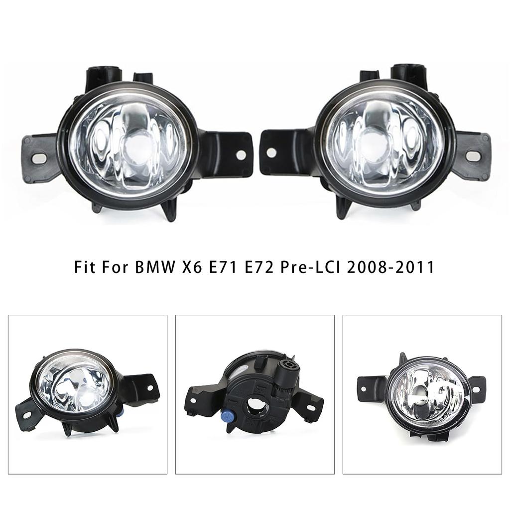 Pair Front Fog Light Lamps Without Bulbs For BMW X6 E71 E72 08-11 63177187631