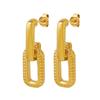 Light Luxury Geometric Gold-Plated U-Shaped Earrings