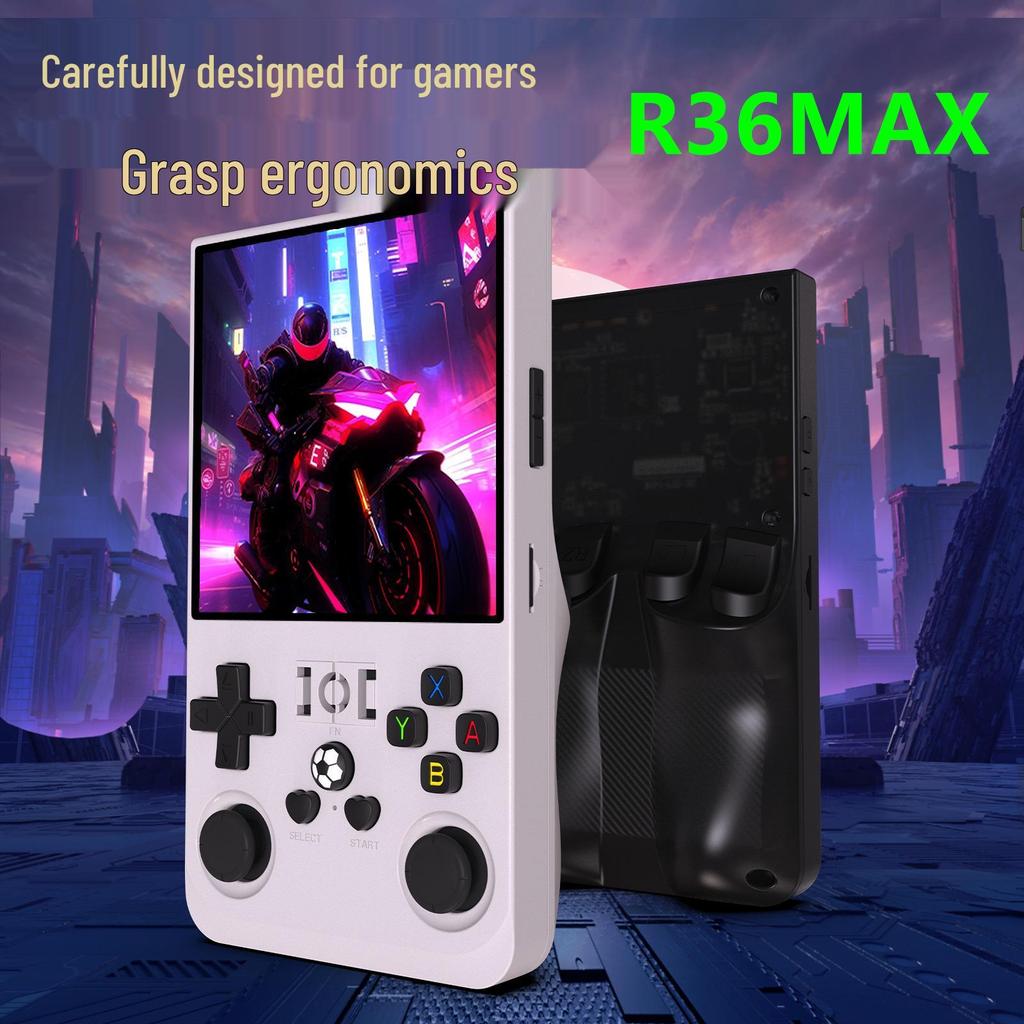 R36sMAX Handheld Game Console: 4.0-inch HD Screen, Dual Joystick, Retro Arcade Style