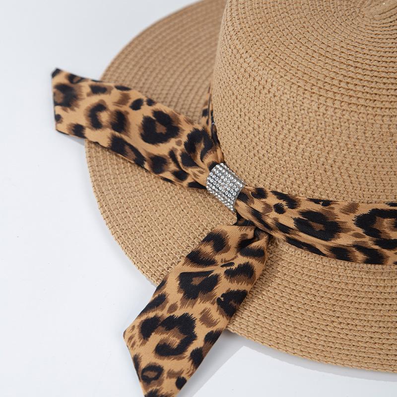 New Summer Women's Outdoor Sun Protection Beach Hat Fisherman Hat Big Brim Hat Beach Hat Leopard Print Hat Sun Hat