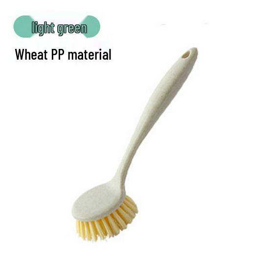 

Wheat Straw Long Handle Pot Scrubber - Gentle on Hands Length 22cm золотий