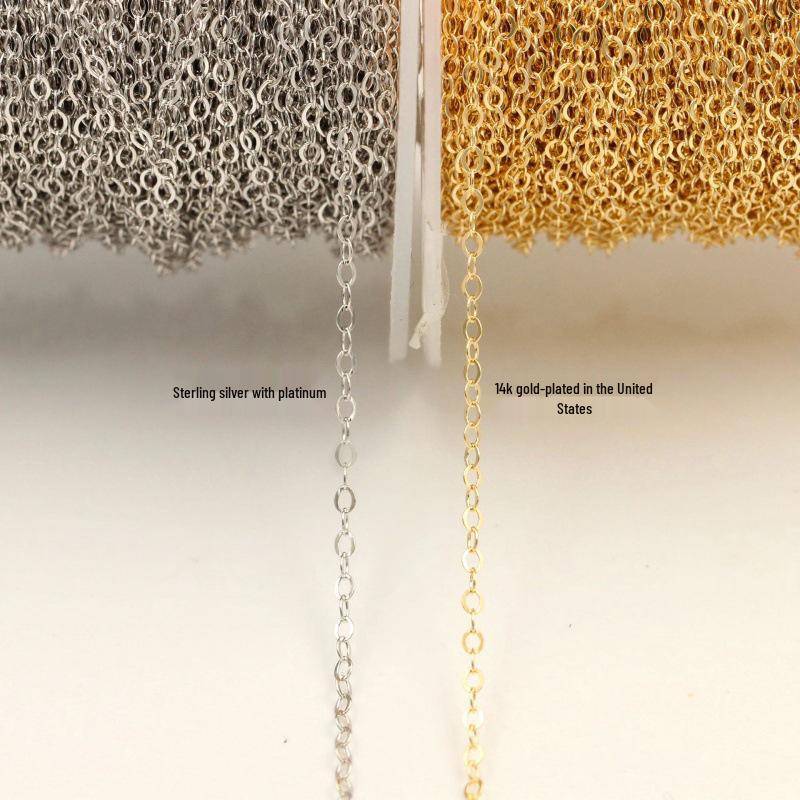 14K Gold Filled USA Chain: O-Chain, Cross Chain, Flat Chain, Sparkle O-Chain - 1.17MM, 1.3MM, 1.52MM